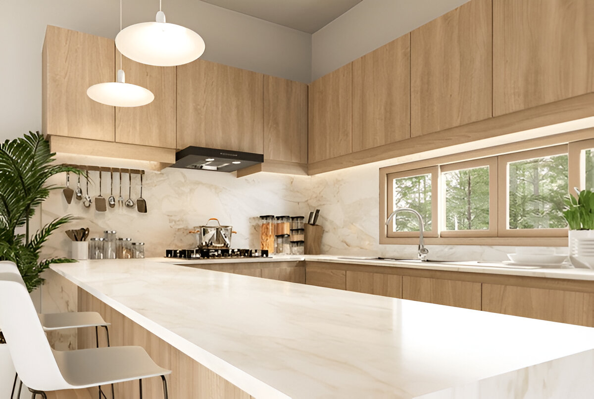 Modern U Shaped Kitchen Layout